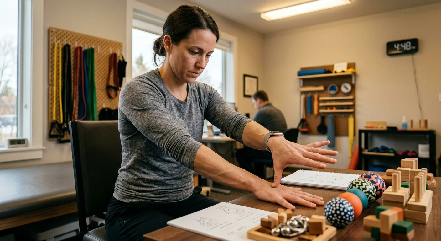 Hand warm-up stretches for coordination training